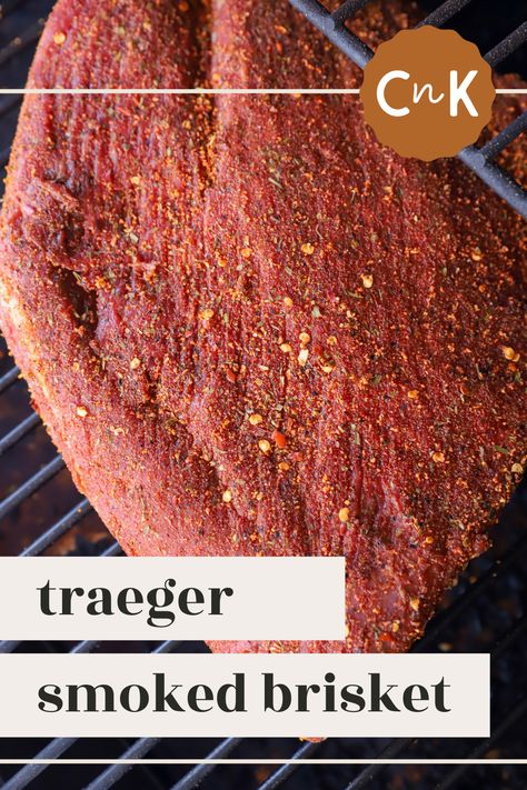 Smoked Brisket Seasoning, Brisket Traeger Recipe, Smoked Brisket Traeger Recipes, Brisket Recipes Smoked Traeger, Brisket On The Traeger, Brisket On Traeger Grill, Beef Brisket Recipes Smoked Traeger, Traeger Brisket, Smoked Brisket Flat Pellet Smoker