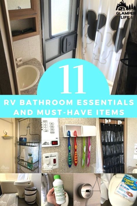 #storagehacks #bathroom #bathroomorganization Rv Toilet Paper, Bathroom Flooring Ideas, Camper Bathroom, Camper Organization, Rv Bathroom, Camper Hacks, Shower Rack, Travel Trailer Camping, Rv Organization