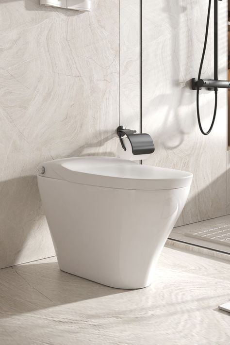 Mjkone One-Piece Tankless Smart Toilet Floating Toilet, Tankless Toilet, Tall Toilets, Seat Auto, Elongated Toilet Seat, Composting Toilet, Smart Toilet, Bidet Toilet, Flush Toilet