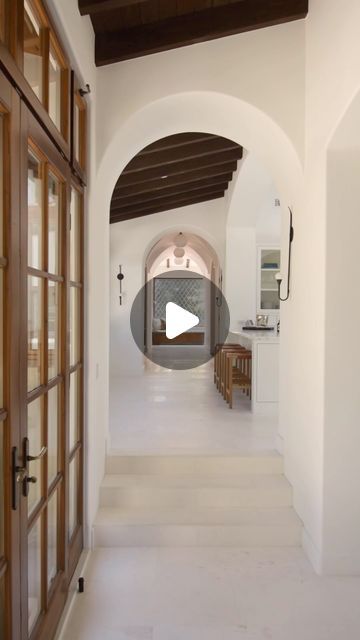 Dagan Design & Construction Inc / Dagan Koffler on Instagram: "Welcome to this completed Spanish Colonial kitchen & home remodel we did with @alexisgarrettdesign   #kitchen #kitchendesign #hometour #whitekitchen #dagandesignandconstruction #frenchrange" Plaster Vent Hood, Spanish Colonial Kitchen, Colonial Kitchen Remodel, Brass Faucets, Colonial Kitchen, Marble Island, Oversized Windows, Home Remodel, Stunning Kitchens