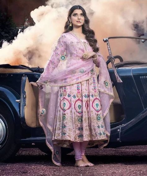 Frock Plazo, Nimrat Khaira Suits, Long Frocks For Girls, Nimrat Khaira, Punjabi Suits Designer Boutique, Lehenga Red, Celebrity Wedding Dresses, Punjabi Outfits, Indian Designer Suits