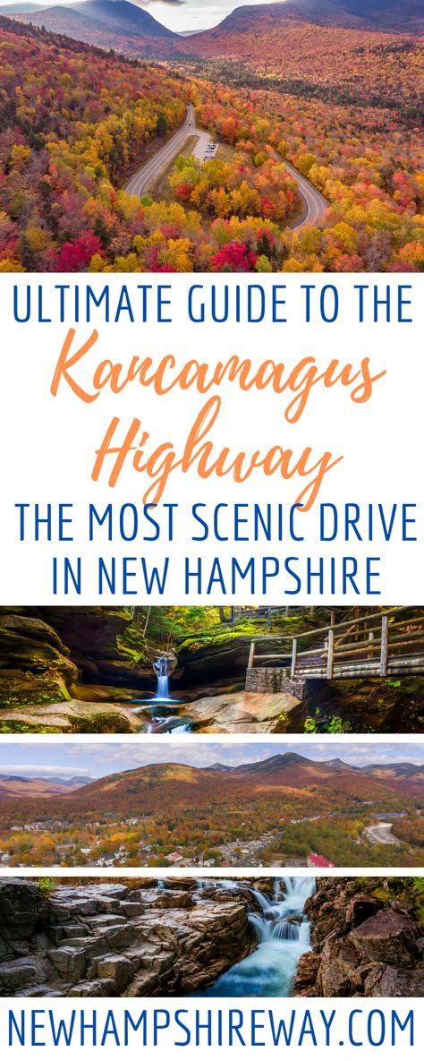 21 Tips for Driving the Kancamagus Highway, NH - New Hampshire Way Kancamagus Highway, Fall Foliage Road Trips, Tips For Driving, Vermont Vacation, New England Road Trip, Fall Road Trip, Scenic Road Trip, New England Travel, New England Fall