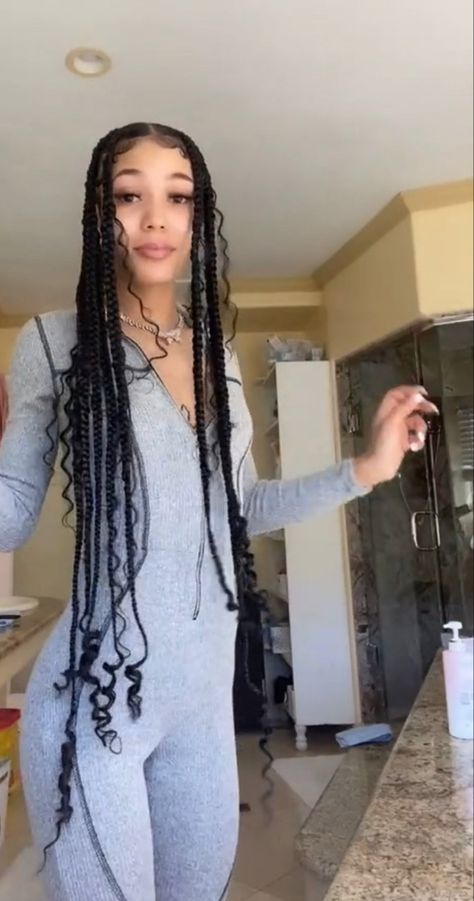 Coi Braids With Curls, Goddess Braids Big Parts, Easy Braided Hairstyles Black Women, Cou Leray Braids, Blonde Coi Leray Braids, Coi Leray Braids With Curls, Long Coi Leray Braids, Black Women Glamour, Cruise Hairstyles For Black Women