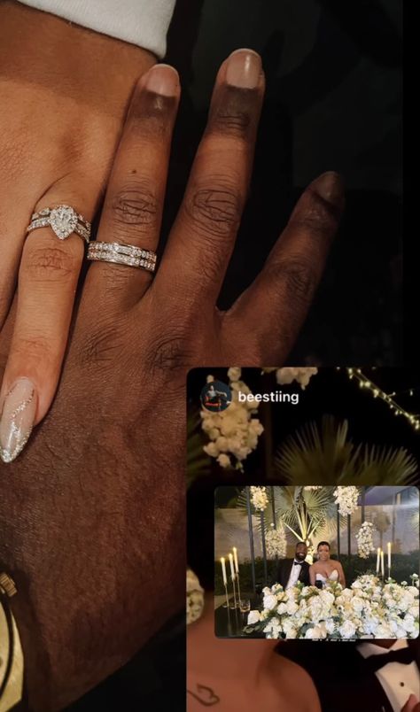 Gold Wedding Rings Black Women, Black Women Wedding Rings, Wedding Rings Engagement Black Woman, Gold Engagement Ring Black Woman, Promise Ring Black Couple Pictures, Rings Black Women, Wedding Rings Black Women Hands, Engagement Rings On Black Women Hand, Engagement Rings On Black Women