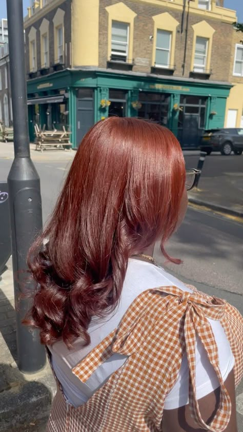 Full Head Colour, Silk Press Hair, Hair Color For Dark Skin, Cute Hair Colors, Dark Red Hair, Ginger Hair Color, Dyed Hair Inspiration, Dyed Natural Hair, Hair Color Auburn