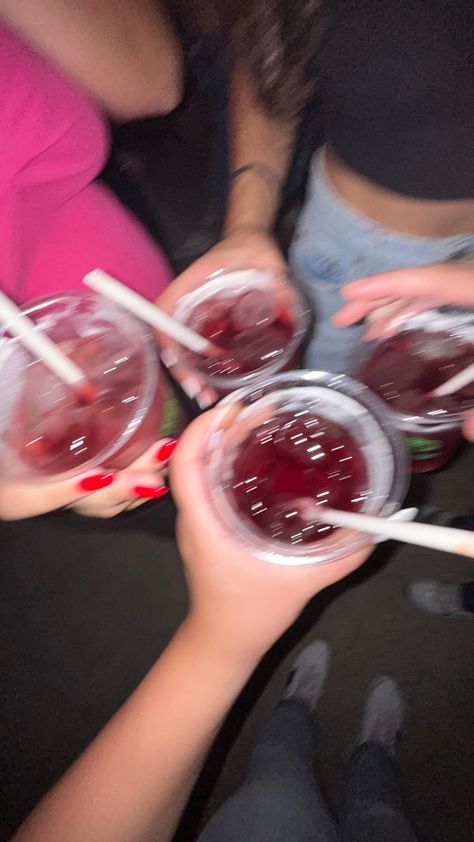 Four girls holding their pink drinks on a night out Vodka Cran Aesthetic, Vodka Cran, Vodka Cranberry, Cranberry Vodka, Cute Pins, Girls Night Out, Girls Night, Cranberry, Vodka