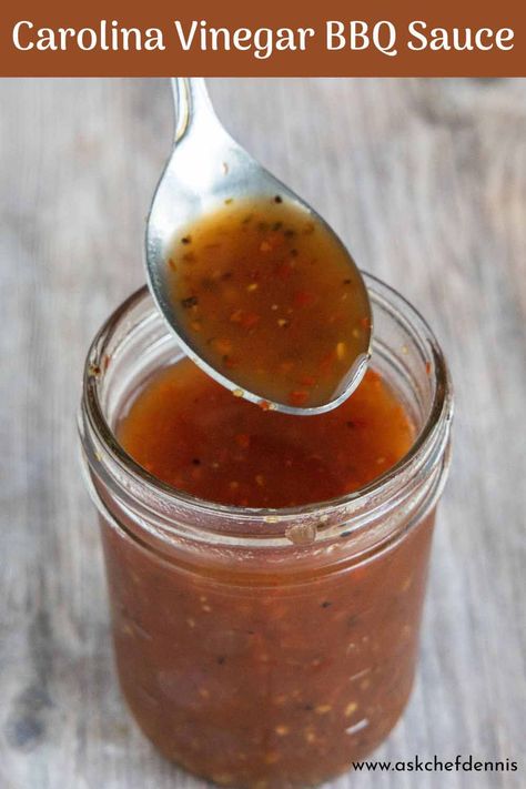 Carolina Vinegar BBQ Sauce Clear Bbq Sauce Recipe, Homemade Vinegar Bbq Sauce, North Carolina Barbecue Sauce Recipe, Carolina Vinegar Sauce Recipe, Nc Vinegar Based Bbq Sauce, Vinegar Based Bbq Sauce For Chicken, Vinager Based Bbq Sauce Recipe, Eastern North Carolina Bbq Sauce, Vinegar Barbecue Sauce Recipe