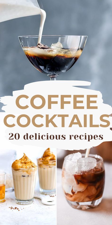 Alcholic Drink Coffee, Hot Coffee Alcohol Drinks, Coffee Dessert Drinks, Winter Coffee Cocktails, Irish Iced Coffee, Coffee Booze Drinks, Alcoholic Iced Coffee, Coffee Vodka Recipes, Coffee With Liquor Recipes