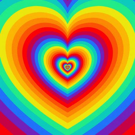 Rainbow Heart Hearts GIF - RainbowHeart Hearts Love - Discover & Share GIFs A Rainbow, Gif, Rainbow