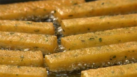 Chickpea Fries | Rouxbe Online Culinary School Chickpea Fries, Chic Peas, Video Cooking, Romesco Sauce, Chick Pea, Fries Recipe, Culinary School, Cooking School, Learn To Cook