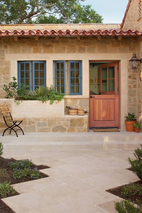 Dutch Patio Door Garden Court, Lakeside Living, Southern Living Homes, Window Planter Boxes, Casas Coloniales, Dutch Door, Southwestern Design, Patio Door, House Exteriors