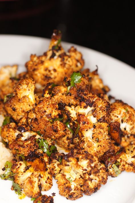 roasted cauliflower with red chili, cilantro, lime Cauliflower Dishes, Red Chile, Red Chili, Cilantro Lime, Roasted Cauliflower, Side Recipes, Veggie Dishes, Vegetable Side Dishes, Vegetable Dishes