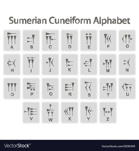 Sumerian Cuneiform Alphabet, Sumarian Symbols, Sumerian Alphabet, Cuneiform Tattoo, Sumerian Tattoos, Cuneiform Alphabet, Sumerian Cuneiform, Monochrome Icons, Alien Symbols