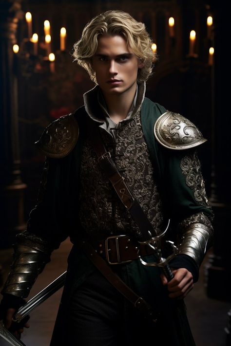 Blonde Prince Aesthetic, Prince Fantasy Art, Blonde Knight, Fantasy Prince, Medieval Prince, Male Elf, Character Inspiration Male, Dark Men, Blonde Guys