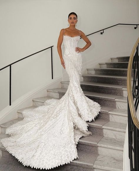 Nicolas Jebran, Long Train Wedding Dress, Dream Wedding Ideas Dresses, Custom Wedding Dress, Dreamy Wedding, Wedding Dress Inspiration, Dream Wedding Dresses, Cannes Film Festival, Dream Dress