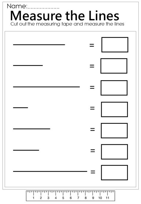 Measure the line worksheet Measurement Third Grade, Math Measurement Activities, Reading A Ruler, Third Grade Math Worksheets, Measurement Worksheets, Measurement Activities, Mathematics Worksheets, Multi Sensory, Math Measurement