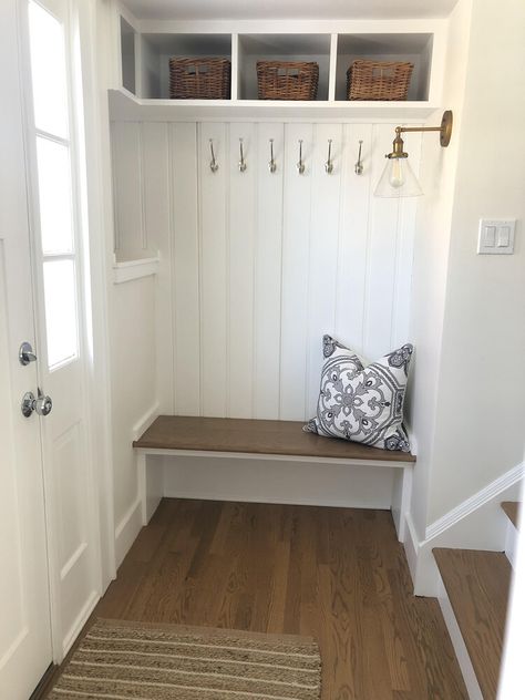 Mud Room Under Stairs, Under Stairs Mudroom Ideas, Under Stairs Ideas Entryway, Mudroom Under Stairs, Split Level Entry Remodel, Ranch Mudroom, Split Level Entryway Ideas, Raised Ranch Entryway, Split Foyer Remodel