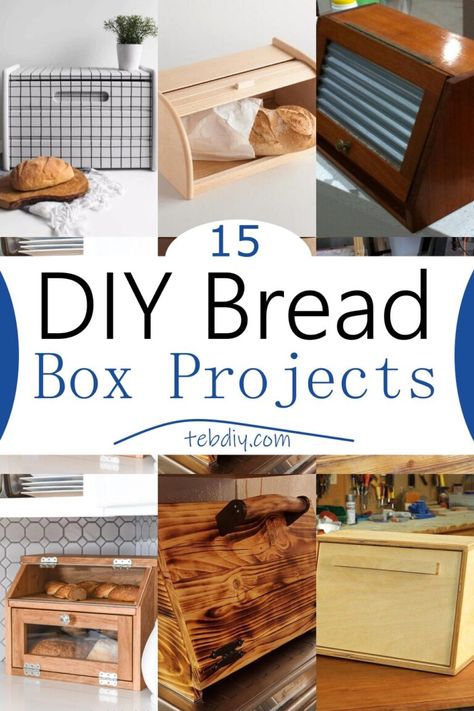 Diy Bread Box Ideas Dollar Tree, Bread Box Plans, Homemade Bread Loaf, Diy Bread, Small Projects Ideas, Wooden Bread Box, Bamboo Placemats, Vintage Bread Boxes, Bread Storage