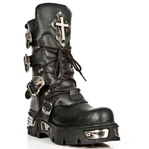 New Rocks Boots Gothic Boots Men's, Mens Goth Shoes, New Rocks Boots, Goth Boots Men, Punk Boots Mens, Goth Shoes Men, Cross Boots, New Rocks, Flaming Skull