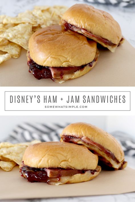 Jam Sandwich, Brioche Bun, Grilled Ham, Raspberry Preserves, Restaurant Specials, Ham Sandwiches, Sliced Ham, Ham Cheese, Bread Serving