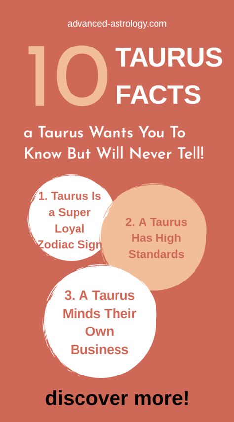 Zodiac Sign Taurus Facts: learn what drives a Taurus in astrology! 10 Taurus zodiac secrets to understand this sign better! #astrology #zodiacsigns #taurus #taurusfacts #zodiacsecrets Taurus Facts Personality Types, Taurus Characteristics, Zodiac Secrets, Taurus Sun Sign, May Taurus, May Zodiac Sign, Taurus Astrology, All About Aries, Zodiac Sign Taurus