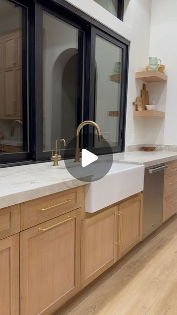 Morgan Barbieri on Instagram: "Enjoying the 30 seconds my kitchen will actually stay clean 🧼 #toddlermom #toddlermomlife #dreamkitchen #kitchendesign #kitchendecor #whiteoak #whiteoakcabinets #tajmahal #tajmahalquartzite" Meher And Kehler Appliances, Kohler Tone Kitchen Faucet, Kohler Margaux Faucet, Kohler Heritage, Kohler Riverbath, Kohler Kitchen, Taj Mahal Quartzite, Toddler Mom, White Oak