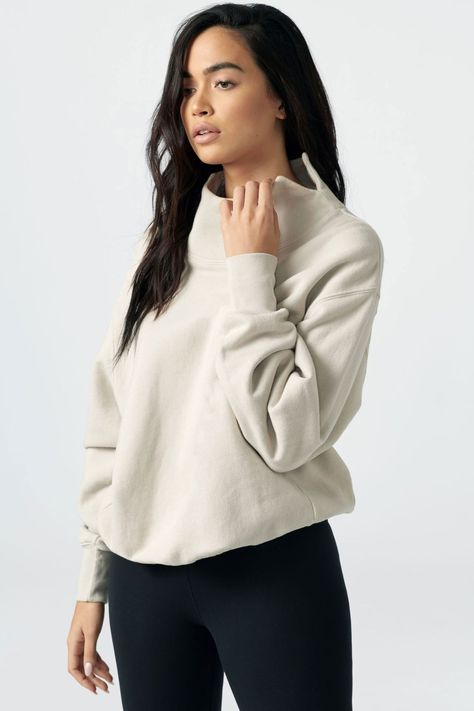 cd0dce8fca267bf1fb86cf43e18d5598desc39961461ri Joah Brown, Oversized Turtleneck, Turtleneck Sweatshirt, Lazy Outfits, Workout Attire, French Terry Fabric, Oversized Pullover, Weekend Wear, French Terry