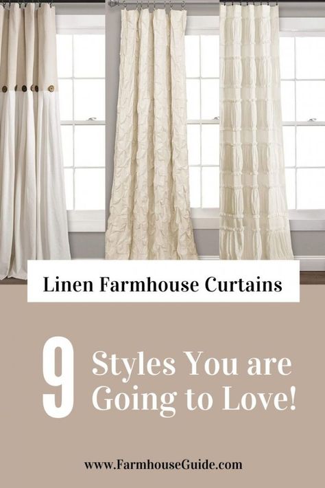 Country Chic Window Treatments, Coastal Farmhouse Curtains Living Room, Farmhouse Living Room Windows Curtains, Craftsman Window Treatments Living Room, Curtains In Farmhouse Living Rooms, Rustic Farmhouse Curtains Living Room, Farmhouse Curtain Rods Bedroom, Farmhouse Boho Curtains, Farmhouse Blinds And Curtains