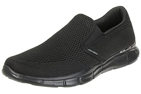 Skechers Men's Equalizer Double Play Men's Fashion Sneakers, Mens Skechers, Slip On Trainers, Casual Dress Shoes, Sneaker Dress Shoes, Black 13, Trendy Sneakers, Sneakers Men Fashion, Black Sneakers