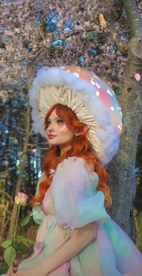 Mushroom Fairy Halloween Costume, Magical Creature Costume, Blue Mushroom Costume, Magic Mushroom Costume, Mushroom Inspired Fashion, Mythical Creatures Costumes, Mushroom Costume Women, Mushroom Halloween Costume, Mushroom Corset