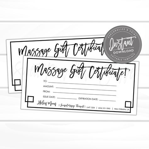 Free gift certificate template