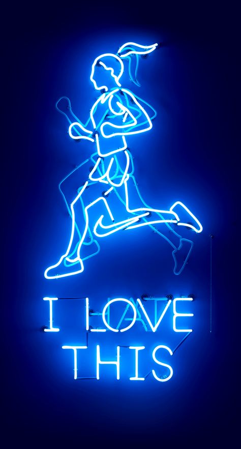 Boxing Gym Design, Fitness Motivation Wallpaper, Gym Design Interior, Led Azul, Fitness Wallpaper, Gym Wallpaper, Neon Quotes, Neon Sign Art, Gym Room At Home