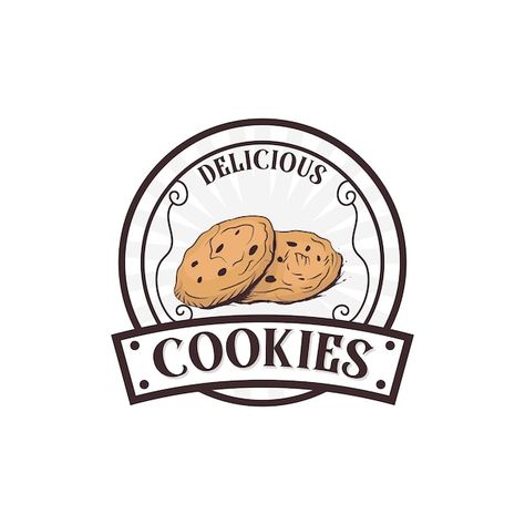 Cookie Bakery Logo, Cookie Labels Packaging, Cookie Logo Design Ideas Aesthetic, Cookie Label Design, Cookies Sticker Design Packaging Ideas, Cookies Logo Design Stickers, Cookies Label Design Stickers, Cookies Logo Ideas, Logo Cookies Design Branding