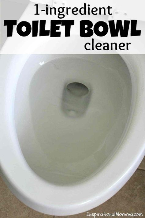 1-Ingredient Toilet Bowl Cleaner Toilet Bowl Cleaner Diy, Cleaning Toilet Stains, Toilet Bowl Stains, Toilet Stains, Clean Toilet, Clean Toilet Bowl, Hard Water Stain Remover, Homemade Laundry Detergent, Homemade Laundry