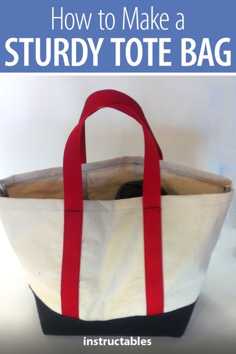 Diy Canvas Bag Sew, Canvas Bag Pattern Free, Canvas Bag Tutorial, Canvas Sewing Projects, How To Sew A Tote Bag, Canvas Bags Diy, Canvas Tote Bag Diy, Canvas Bag Pattern, Diy Tote Bag Pattern