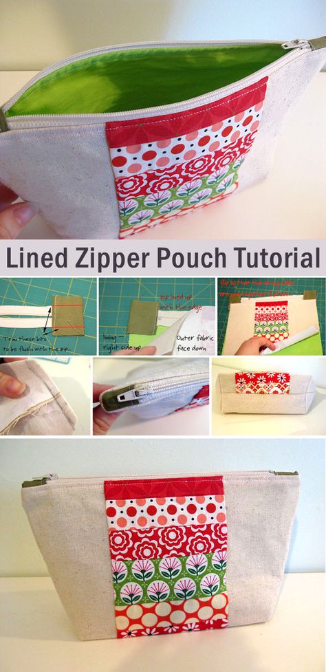 Patchwork Lined Zipper Pouch Tutorial Sew Purse, Snap Bags, Easy Zipper Pouch, Sewing Men, Zippered Pouches, Ditty Bag, Quilted Bags, Zipper Pouch Tutorial, Sewing Courses