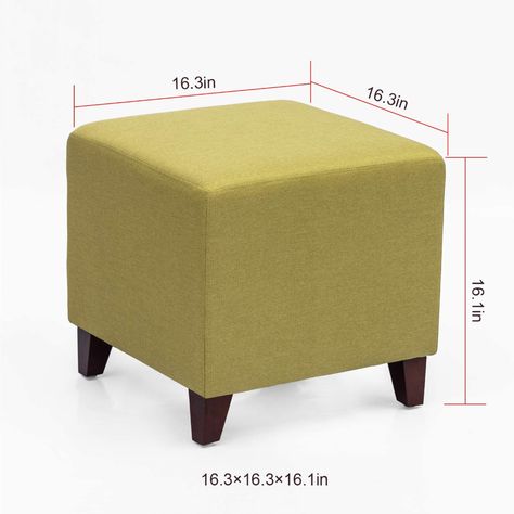 AmazonSmile: Asense Ottoman Small Fabric Square Foot Rest, Cube Footstool, Yellow : Home & Kitchen Ottoman Square, Community Room, Storage Cube Ottoman, Stylish Closet, Small Footstool, Buy Living Room Furniture, Cube Ottoman, Square Ottoman, Shoe Bench