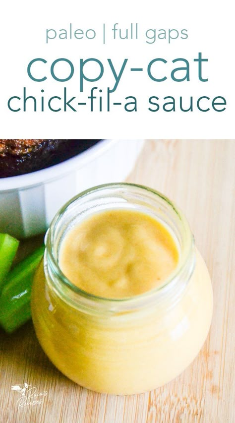 Paleo Copycat Chick-fil-A Sauce :: GAPS, honey-sweetened Healthy Chick Fil A Sauce, Paleo Dipping Sauce, Copycat Chick Fil A Sauce, Paleo Salad Dressing, Keto Sauce, Paleo Condiments, Paleo Sauces, Copycat Chick Fil A, Chick Fil A Sauce