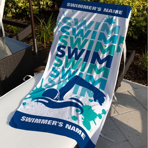 Custom Swim Team Towel Swim Athlete's Beach Towel - Beach Towels Swimming Athlete, Lap Swimming, Swim Towel, Bath Essentials, Swim Team, Beach Towels, Beach Life, Beach Towel, Summer Vibes