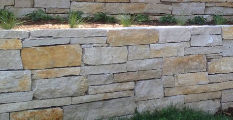 Dry stacked stone retaining wall stone step landscape design veneer stone Buechel Stone Stacked Stone Retaining Wall, Retaining Wall Stone, Front Porch Pillars, Step Landscape, Entrance Landscaping, Buechel Stone, Ashlar Pattern, Driveway Entrance Landscaping, Stone Landscape