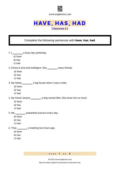 #english #englishgrammar #havehadhas #esl #eslworksheet #havehadhasworksheet #engblocks #eslwebsite Had Worksheet, Baby Boy Newborn Photography, Basketball Practice, English Grammar Worksheets, Grammar Worksheets, Esl Worksheets, Worksheets For Kids, English Grammar, Dog Names