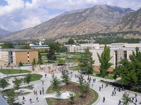 BYU Campus From Above - Utah by Spaz Du Zoo, via Flickr Utah Vacation, I Love School, Byu Cougars, Provo Utah, Brigham Young, Brigham Young University, Dream School, College Campus, University Campus