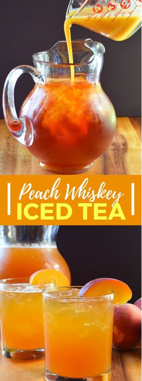 Peach Whiskey, Peach Ice Tea, Refreshing Cocktail, Tea Cocktails, Boozy Drinks, Whiskey Drinks, Peach Recipe, Cocktail Drinks Recipes, Whiskey Cocktails