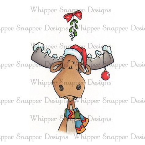 Moose Doodle, Moose Cartoon, Moose Pictures, Whipper Snapper Designs, Christmas Window Painting, Christmas Doodle, Christmas Drawings, Christmas Topper, Christmas Moose