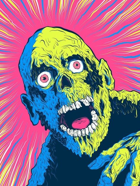 Arte Zombie, Image Halloween, Zombie Art, Arte Punk, Horror Artwork, Posca Art, Psy Art, Horror Posters, Retro Horror