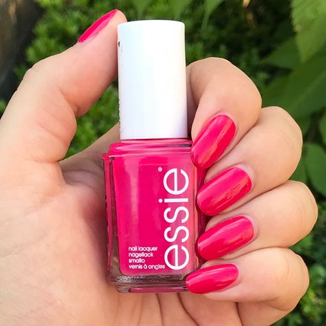 Jenn Tibbitts on Instagram: “Wearing { Watermelon } by @essie for my #manimonday | It’s my first time wearing this juicy pink shade and I think it’s perfect for summer!…” Essie Watermelon, Eve Makeup, Watermelon Color, Color Of The Month, Watermelon Nails, Essie Nail Polish, Nail Lacquer, Essie, Pink Nails