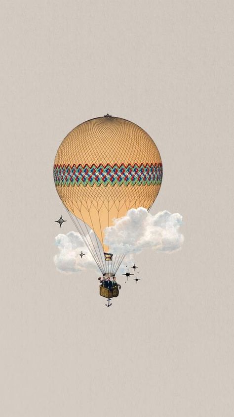 Airplane Wallpaper Aesthetic, Hand Holding Paper, Iphone Wallpaper Airplane, Phone Wallpaper Collage, Plane Mobile, Vintage Wallpaper Aesthetic, Hot Air Balloon Vintage, Wallpaper Airplane, Brown Aesthetic Wallpaper