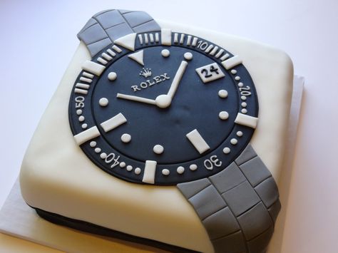 Rolex Watch Cake Rolex Watch Cake, Watch Cake, Dad Birthday Cakes, Birthday Cake For Him, Lace Wedding Cake, 40th Birthday Cakes, Path Design, Birthday Cakes For Men, Cake Online