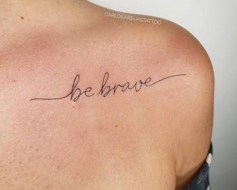 Be Brave Tattoo Ideas, Be Strong Tattoo, Brave Tattoo, Soul Sister Tattoos, Poppy Flower Tattoo, Simple Tats, Be Brave Tattoo, Strong Tattoos, Cute Tattoos On Wrist