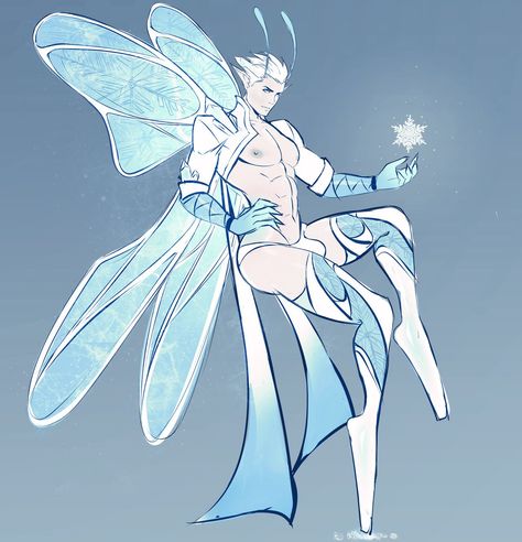 Ice Fairy, Male Fairy, Arte Monster High, Arte Inspo, Mythical Creatures Art, Fairy Art, Fantasy Inspiration, Character Design References, Dnd Characters